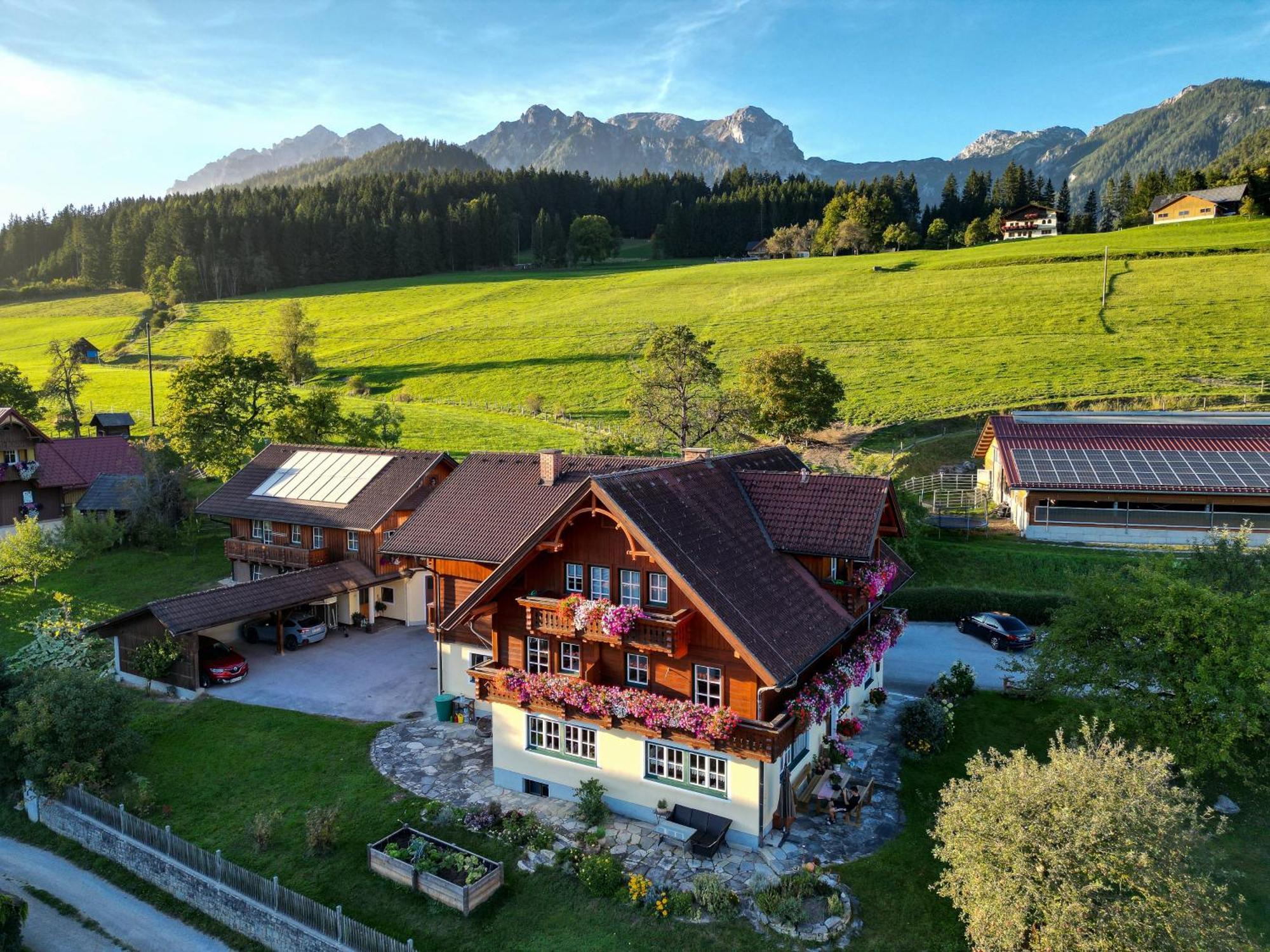 Linarhof Apartment Urlaub Am Bio Bauernhof Haus im Ennstal Exterior foto